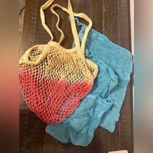 Natural Woven Market Tote and Produce Bags